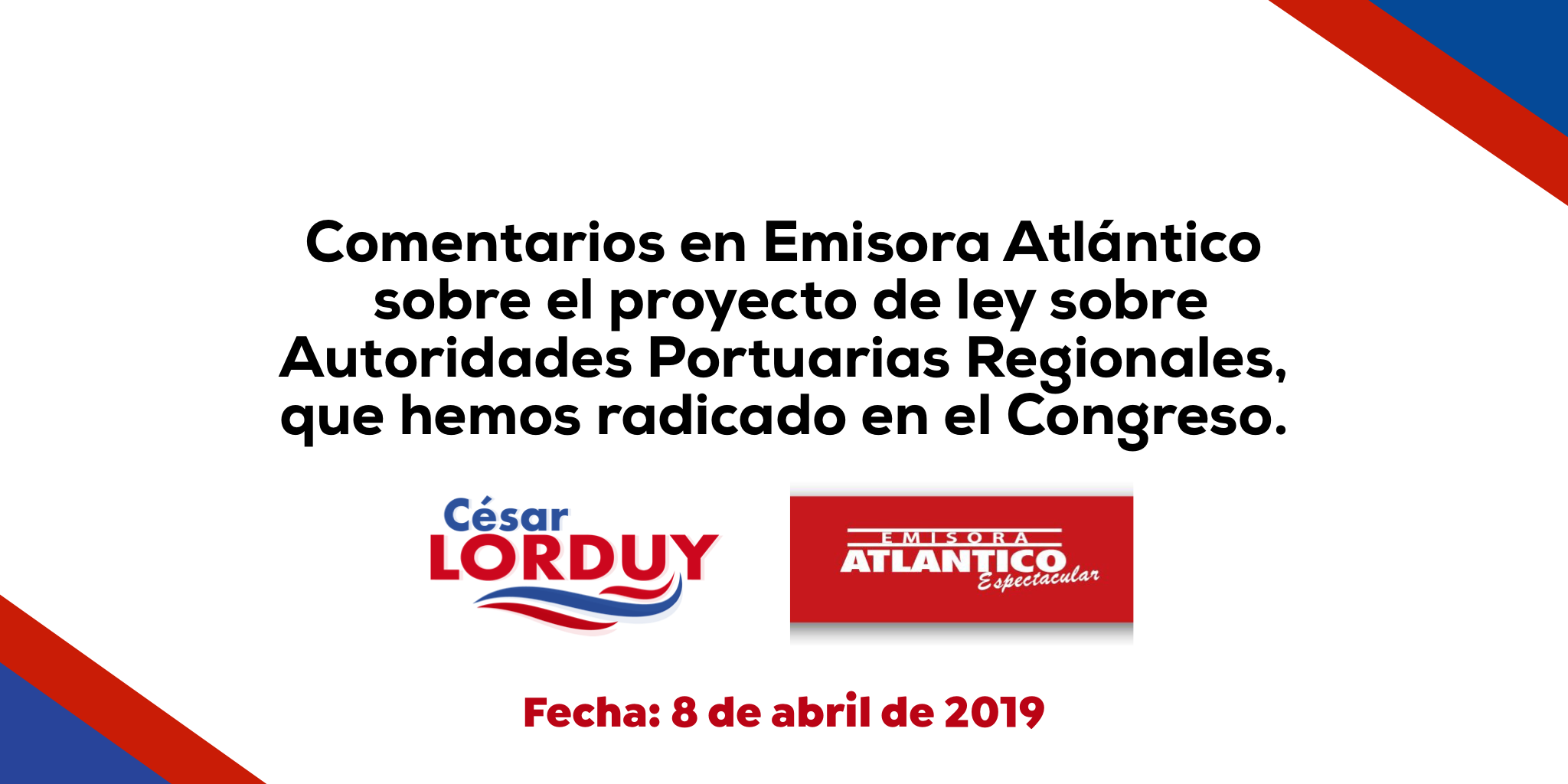 Proyecto de ley de autoría de Lorduy sobre Autoridades Portuarias Regionales sigue avanzando; la Región Caribe lo necesita 8