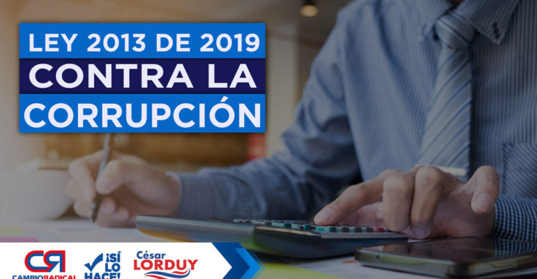 Ley 2013 de 2019 contra la corrupción