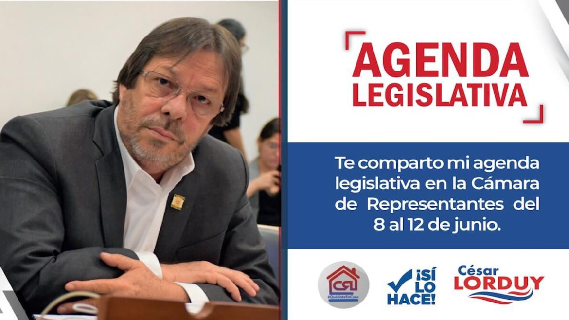 Agenda de Cesar Lorduy para la semana del 8 de julio