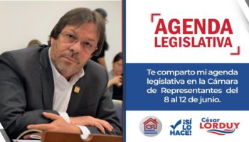 Agenda de Cesar Lorduy para la semana del 8 de julio