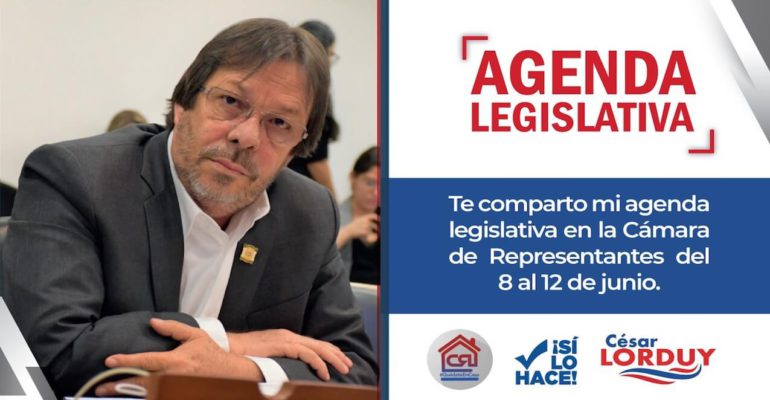 Agenda de Cesar Lorduy para la semana del 8 de julio