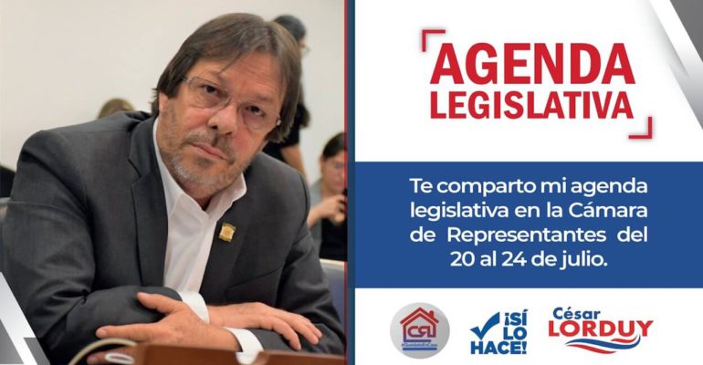 Agenda de julio de Cesar Lorduy