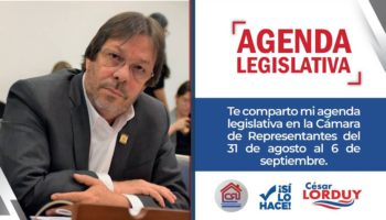 Agenda de Cesar Lorduy en la Cámara de Representantes del 31 de agosto al 6 de septiembre 1