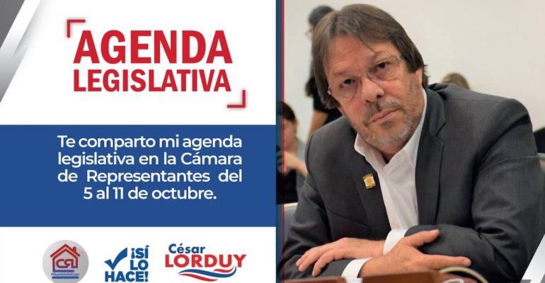 Agenda legislativa Cesar Lorduy