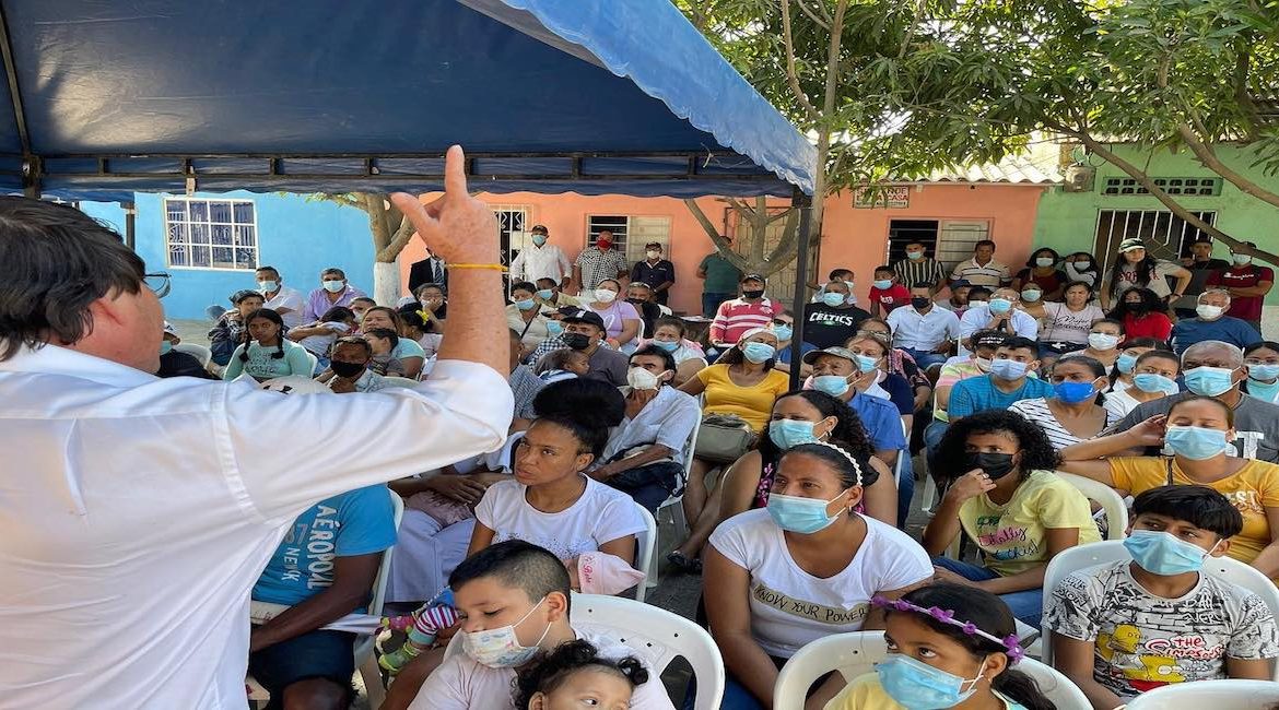 Reunión desde el barrio Montes, en Barranquilla
