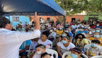 Reunión desde el barrio Montes, en Barranquilla