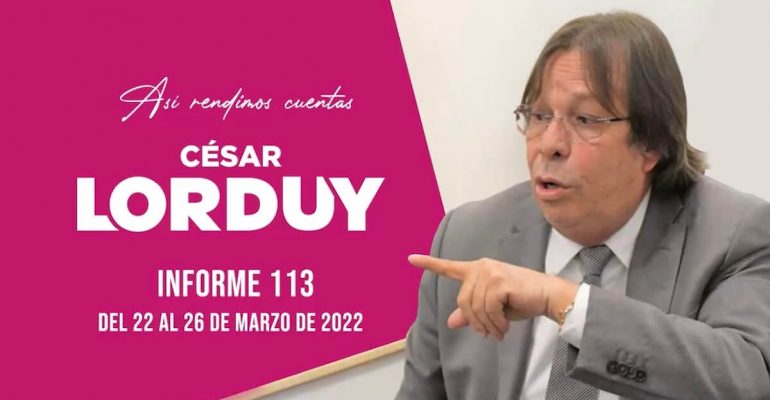 Informe 113 de Cesar Lorduy