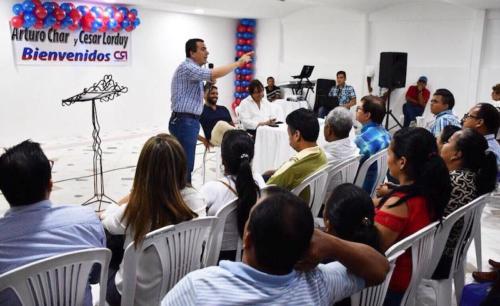 Cesar Lorduy y Arturo Char en encuentros con sectores sociales durante campaña al Congreso 28