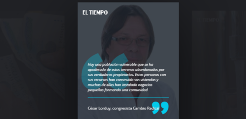 Así es el proyecto que legalizaría predios para la población vulnerable de autoría de Char y Lorduy 6